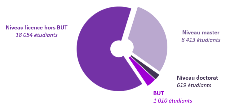 Graphique circulaire avec la r��partition par cursus